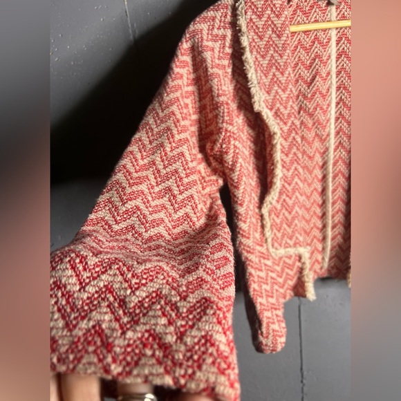 LILLA P Red Chevron Cotton Jacket. Size Small - Picture 5 of 7